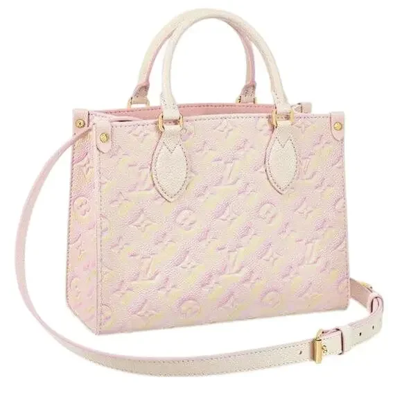 Louis Vuitton LV Onthego PM Stardust Pink Leather *NEW Full Inclusion - Picture 5 of 12